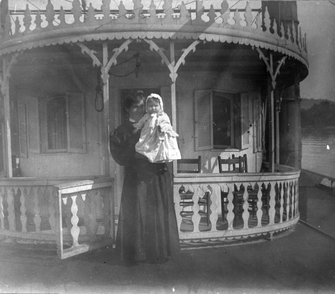 Photo of people aboard the steamboat