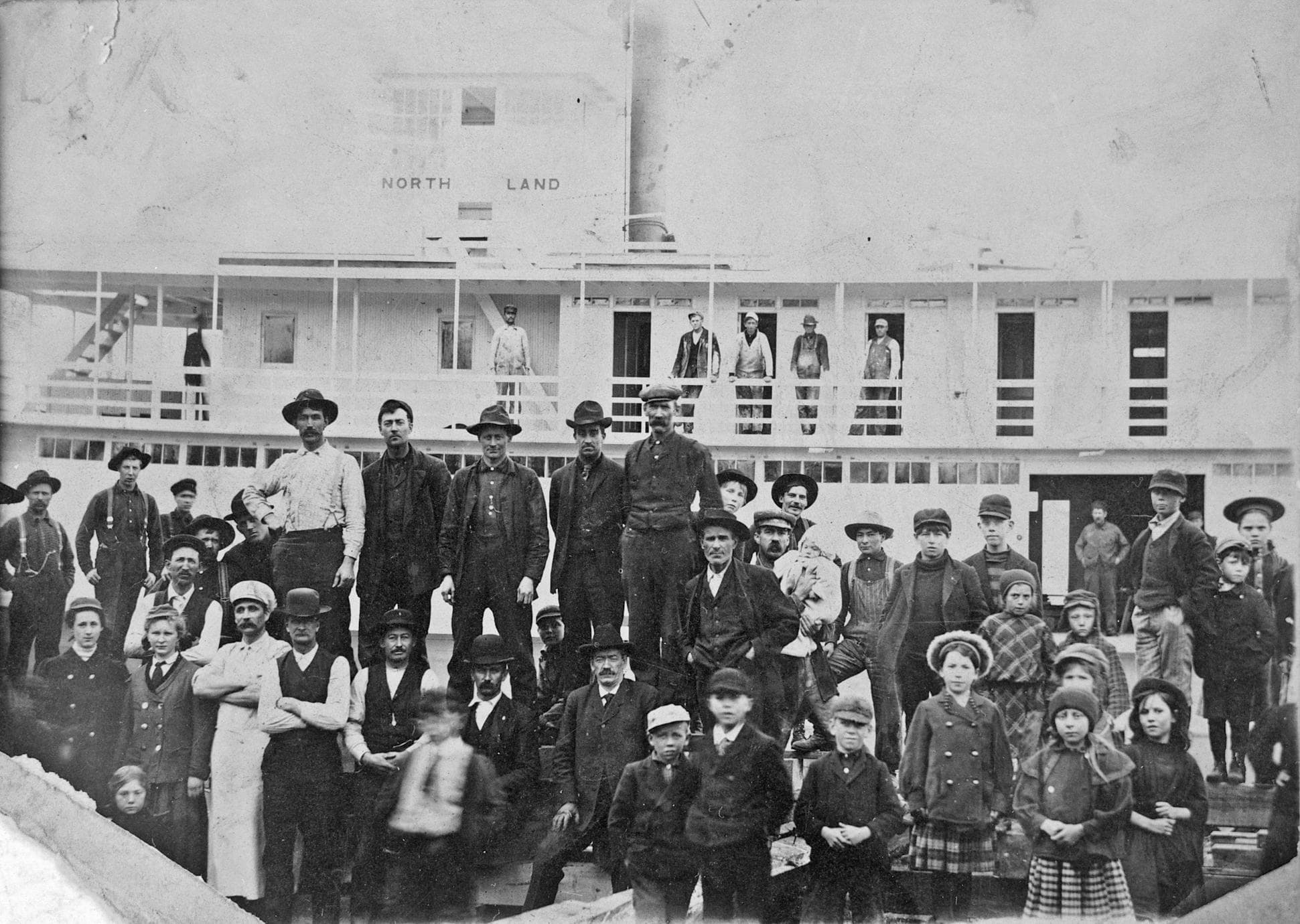 Photo of people aboard the steamboat