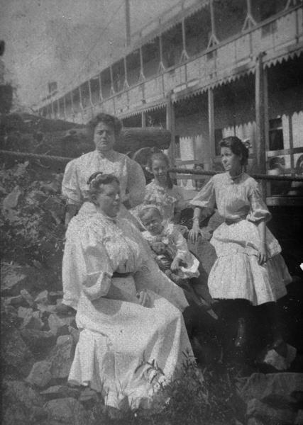 Photo of people aboard the steamboat