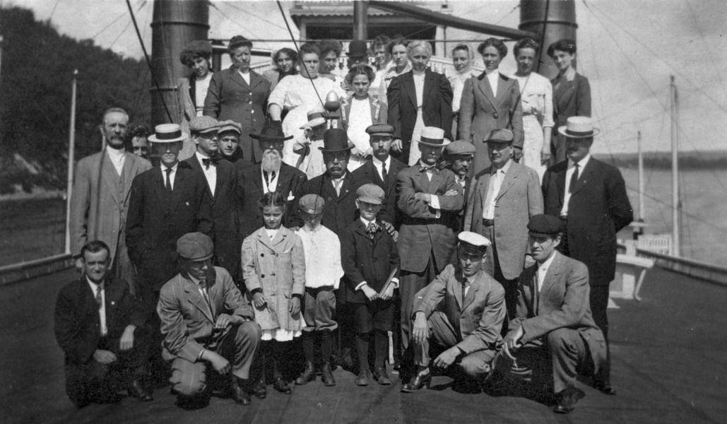 Photo of people aboard the steamboat