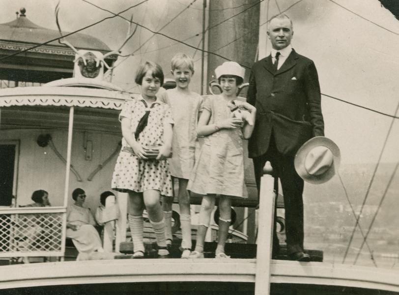 Photo of people aboard the steamboat