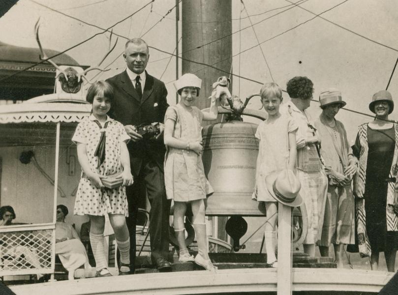 Photo of people aboard the steamboat