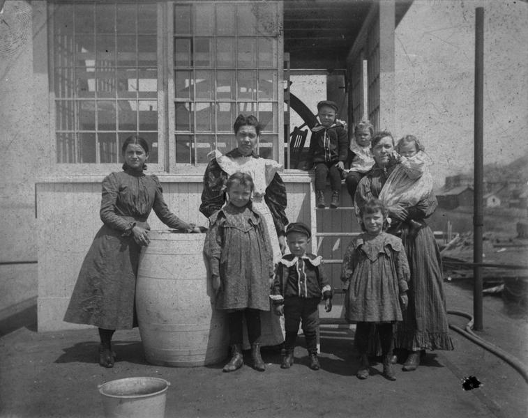 Photo of people aboard the steamboat