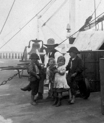 Photo of people aboard the steamboat