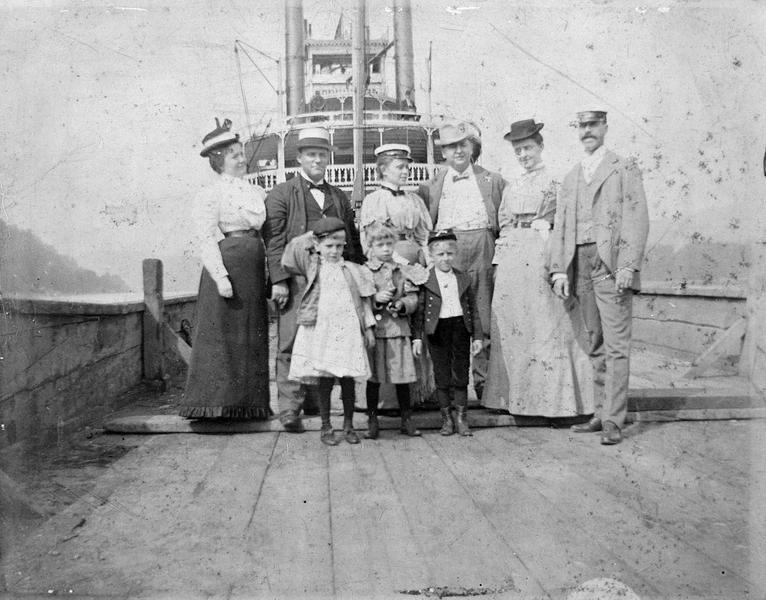 Photo of people aboard the steamboat