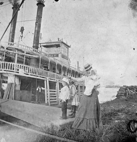 Photo of people aboard the steamboat