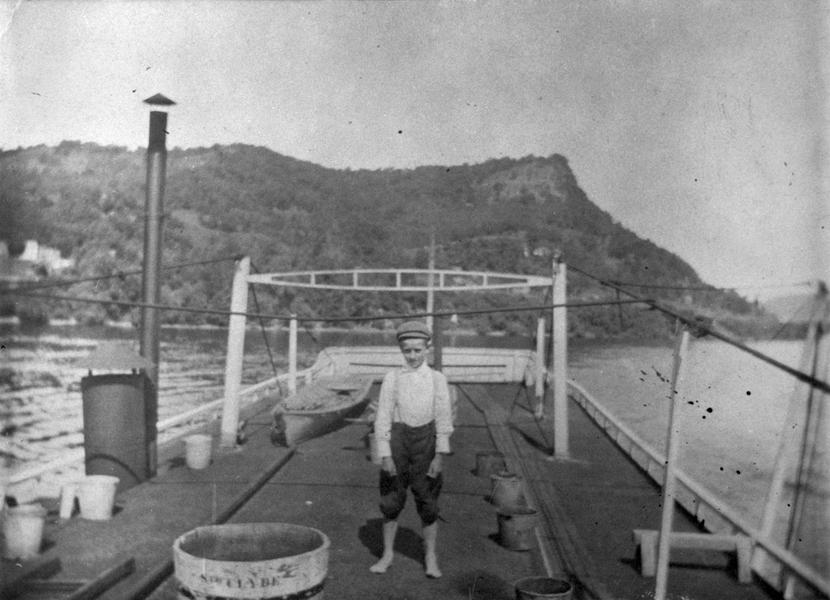 Photo of people aboard the steamboat